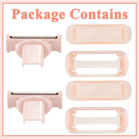 Razor Replacement Heads for Flawless Nu Razor, Rose Gold Plated Body, Hair Remover Replacement Head (2 Count)