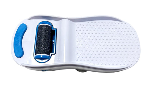 Salon Step 360 Pedi Polisher Hands-Free Foot Exfoliator for Shower or Dry Use, Waterproof Smoother with Spinning