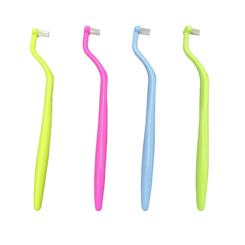 HRASY Orthodontic Toothbrush Small Tuft Toothbrush Tiny Compact Interspace Brush for Dental Implants,
