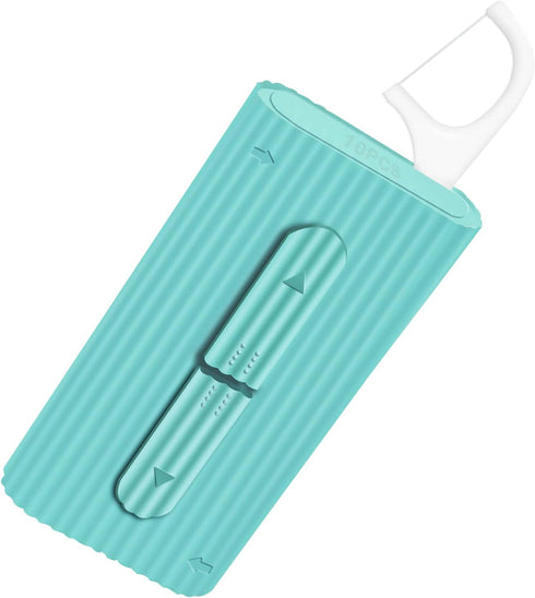Portable Dental Floss Case, Storage for 10 Picks Adult Floss in Box, Best Tool for Teeth Cleaning and Oral Care (Blue)