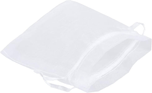 Organza Drawstring Pouches Bags - ReNext, White