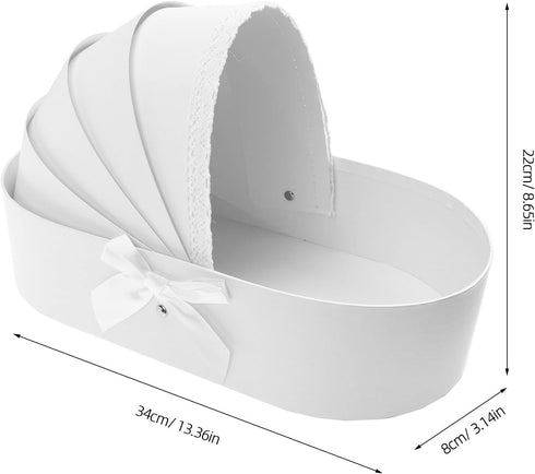 Packing, Packaging Cabilock Shower Floral Arrangement Box with Fresh Flower White Paper Wrapping Box for Newborn