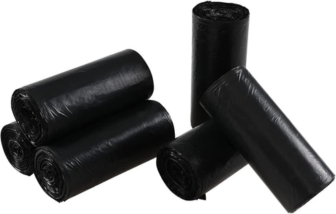 13 Gallon Black Garbage Bags - Tall Kitchen Trash Bag, 6 Rolls, 150 Bags