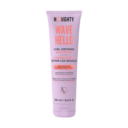 Noughty Wave Hello Curl Defining Shampoo, 97% Natural, Sulphate-Free Vegan Haircare, 250ml