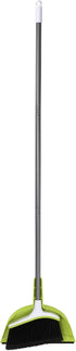 Casabella Broom & Dustpan Set, 44-Inch Angled Broom with Snap-On Dustpan for Tile, Wood, and Laminate Floors