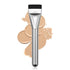 Ultrathin Foundation Brush for Liquid Makeup - Premium Flat Spatula Brush for Blending Cream (Silver)