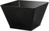 Lillian Tablesettings Plastic 8 oz | Black Rectangles Servingware | Pack of 20 Party Bowls, 3.5 x 3.5 x 7.5 inches by Lillian Tablesettings