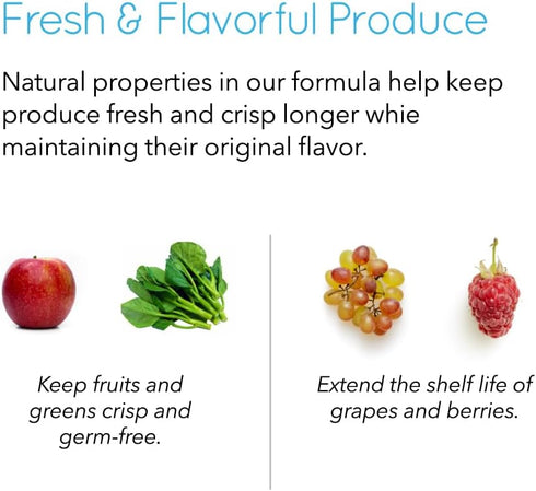 Rain Organic Fruit and Vegetable Wash All Natural Veggie Produce Cleaner for Safe Clean Eating, Baby Essential Eco
