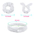IVARYSS 20 Pieces White Scrunchies for Tie Dye, DIY Cotton Bow Scrunchies, Hair Accessories for Girls and Women