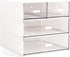 Makeup / Desk Organizer with 4 Drawers, Sundries Vanity Organizer, Cosmetic Storage Box for Bathroom Counter or
