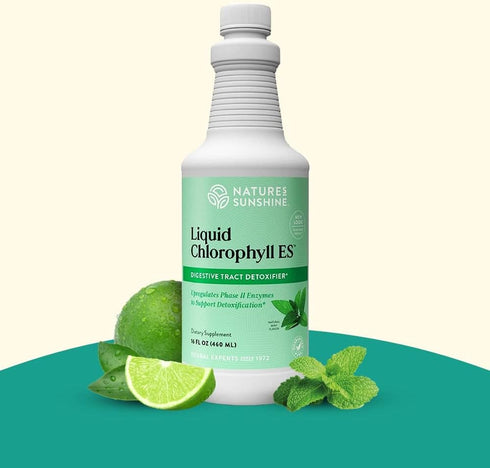 Immunity 16 Oz Nature's Sunshine Liquid Chlorophyll - Support, Detox & Cleanse, Chlorophyll Liquid Drops with Spearmint