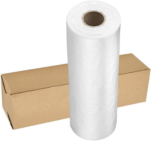MBLABEL 12" 16" 4 350 X Plastic Bags for Food Storage, Rolls Clear Plastic Produce Bag, Transparent Small Large Food