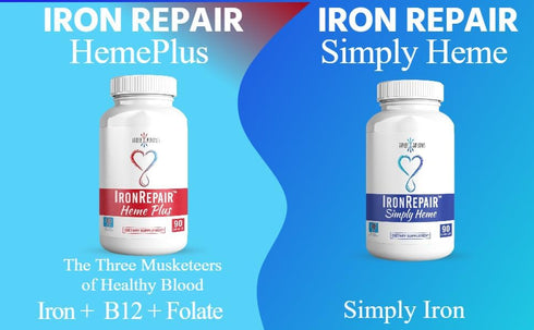 Iron Repair Simply Natural Iron Supplement - Best Absorption for Women, Men, Teens & Pregnancy - 90 Gelatin Capsules