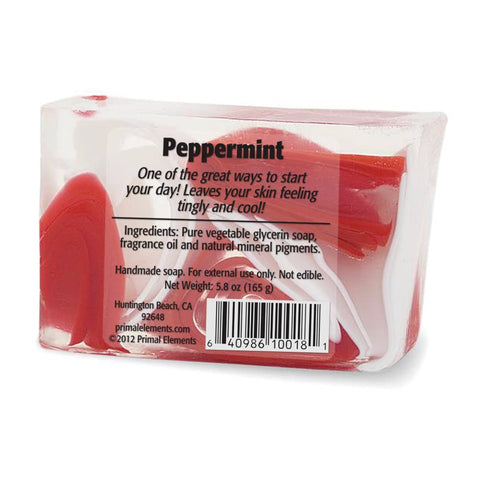 Primal Elements Peppermint Bar Soap, 6 Ounce in Shrinkwrap