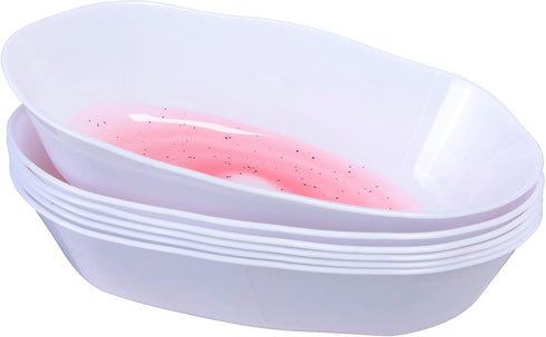 Silver Spoons MINI DESSERT BOWLS, Oval Dessert Plates, Lava Collection, Pink Mist, 6 PC