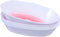 Silver Spoons MINI DESSERT BOWLS, Oval Dessert Plates, Lava Collection, Pink Mist, 6 PC