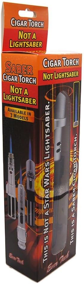 Philthy Dark Side Lightsaber Lighter Refillable Butane Jet Torch, Windproof & Adjustable Flame Great Gift