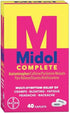 Midol Complete Menstrual Pain Relief Caplets with Acetaminophen for Period Cramps, 40 Count (Pack of 3)