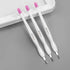 IVON 3 Pack Nail Cuticle Trimmer Pusher Remover - Double End & White Handle