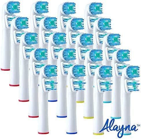 Replacement Brush Heads for OralB Braun - Best Double Clean, 20 Pack for Electric Toothbrushes, Adults & Kids
