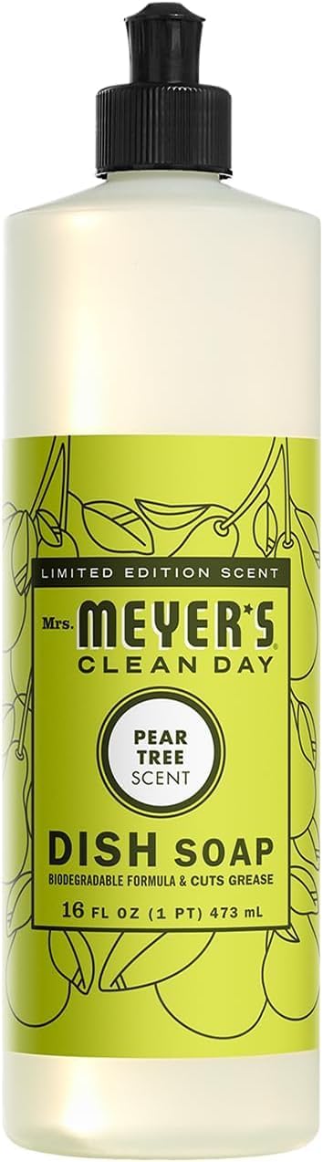 Mrs. Meyers Pear Tree Dish Soap, 16 fl oz (Pack of 1)