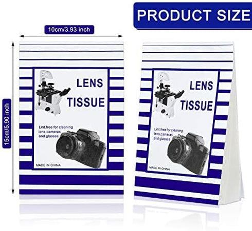 500 Pieces Lens Cleaning Paper Tissue and 2 Double Sided Cleaning Cloth-Lens Cleaning Paper for Camera Lenses, Microscopes, Computer Screens, Magnifiers, Glasses, 10 Booklets