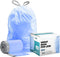 Plasticplace Custom Fit Trash Bags, Compatible with simplehuman Code H (100 Count) Tinted Blue Drawstring Garbage Liners 8-9 Gallon / 30-35 Liters, 18.5" x 28" by Plasticplace