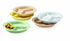 G.E.T. CP-530-W-EC Heavy-Duty 3 Compartment Plastic Divided Plates, Deep Sided, 9", White (Set of 4)