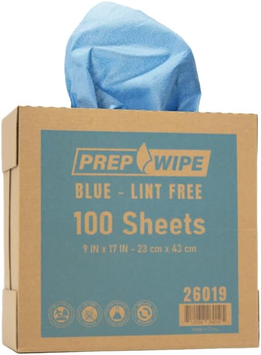 Prep Wipe Lint-Free Cleaning Towels | Heavy Duty, Solvent Resistant Wipes for Auto Body