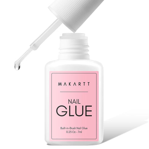 Makartt Super Strong Nail Glue for Press ons: Acrylic Nail Tips, Brush On, Quick Dry, Easy Application