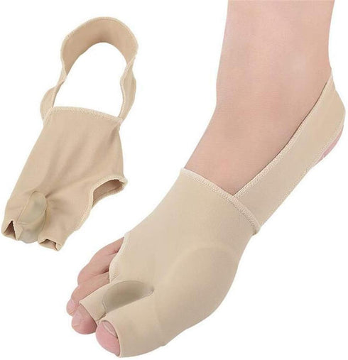 Bunion Straightener Protector Relief Sleeve with Gel, Cushioned Splint, Orthopedic Hallux Valgus Corrector, 2 Pcs (S)