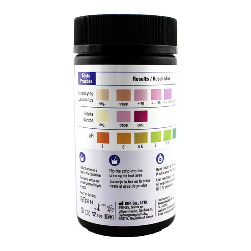 One Step UTI Test Strips, 100 Strip Tub, 3-in-1 Parameter At Home UTI Test for Women, Men & Kids, Easy to Use Kit
