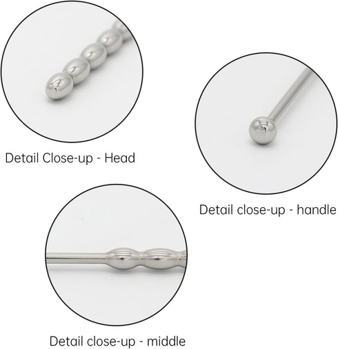 Rovamvia Urethral Sounds Beads Plug, Sex Toy of Penis Plug Urinary Dilator Urethral Stimulation Masturbation Rod
