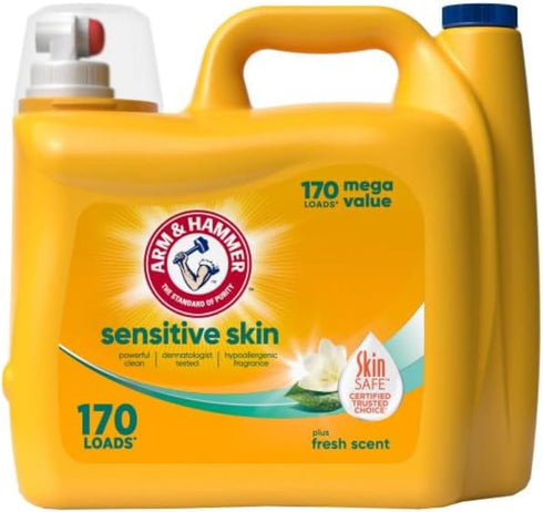 ARM & HAMMER Sensitive Skin Plus Fresh Scent, 170 Loads Liquid Laundry