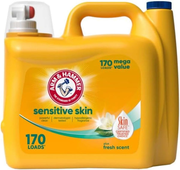 ARM & HAMMER Sensitive Skin Plus Fresh Scent, 170 Loads Liquid Laundry