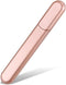 Premium Glass Nail File with Case, Crystal Diamond Salon Nail Buffer for Natural and Acrylic Nails, Pink