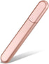 Premium Glass Nail File with Case, Crystal Diamond Salon Nail Buffer for Natural and Acrylic Nails, Pink