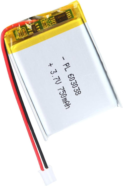 Qimoo 603038 3.7V Lipo Battery 750mAh 603038 Rechargeable Lithium Polymer Battery Pack with