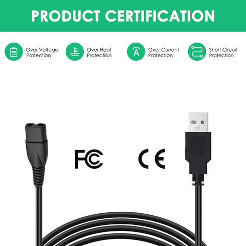 5V USB Charging Cable Compatible with Limural Hair Clippers Charger Power Cord Supply Adapter