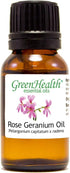 GreenHealth - Rose Geranium 100% Pure Therapeutic Grade Essential Oil -15ml