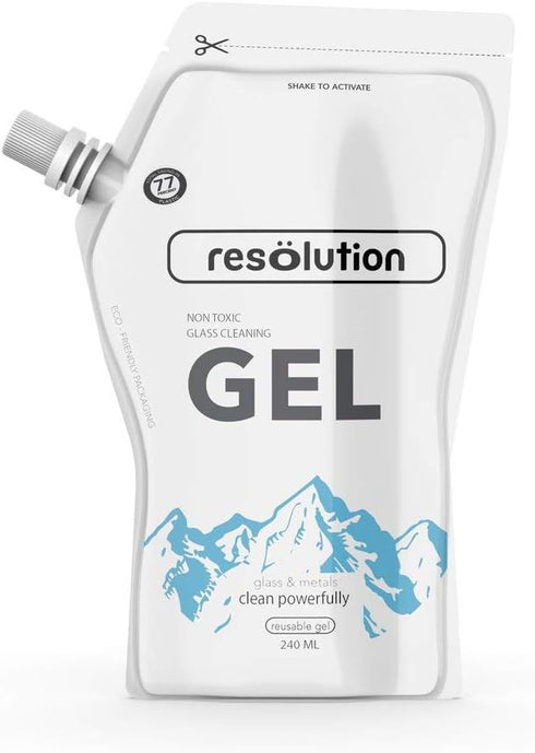 Ooze Resolution Gel Glass Cleaner (1 Pack 240ML) Liquid Cleaning Solution Natural
