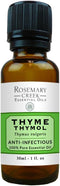 Thyme Thymol Essential Oil (Thymus vulgaris) - 100% Pure and Natural for Oil Diffusers and Massage Therapy, 30ml