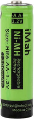 iMah 10-Pack AA Rechargeable Batteries 1.2V 1300mAh Ni-MH for Solar Lights, Garden Lamps, Remotes, Mice