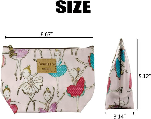 Hunger Pink Ballet Girls Make-Up Cosmetic Bag Carry Case - 14 Patterns (P11417018)