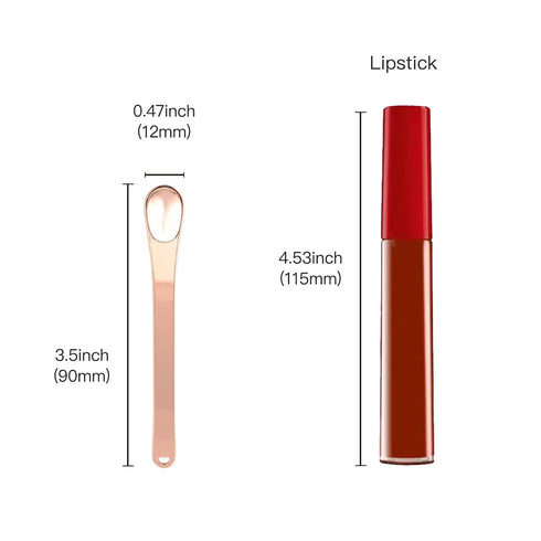 Tekson Metal Cosmetic Skincare Spatula, Mini Reusable Scoop for Cream, Lotions, Moisturizers (Rose Gold, Gold, Silver)