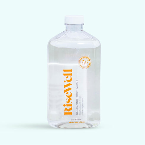 RiseWell Balancing Mouthwash - Alcohol Free, Alkaline pH Balancing with Xylitol, Non Fluoride Mouthwash for Adults
