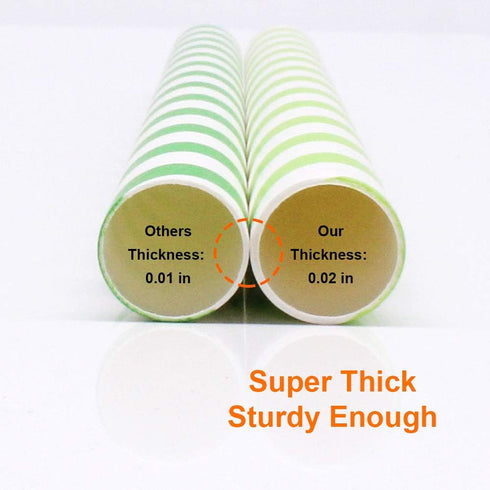 Boba Straws, Smoothies Straw Disposable Extra Large 0.5" 1/2" 12mm Wide Paper Straws for Slushy Jumbo Thick Shakes,