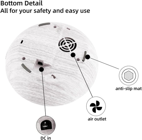 Xitangju 550ml 7 6 Set Aromatherapy Essential Oil Diffuser, White Wood Grain Ultrasonic Humidifier with Remote Control