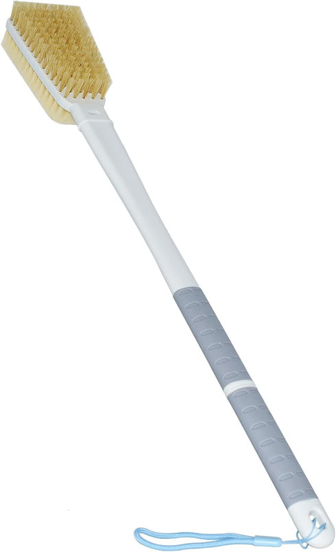 Shower Brush with Soft and Stiff Bristles, 20.5" Extra Long Handle Dual-Sided Back Scrubber Bath Brush