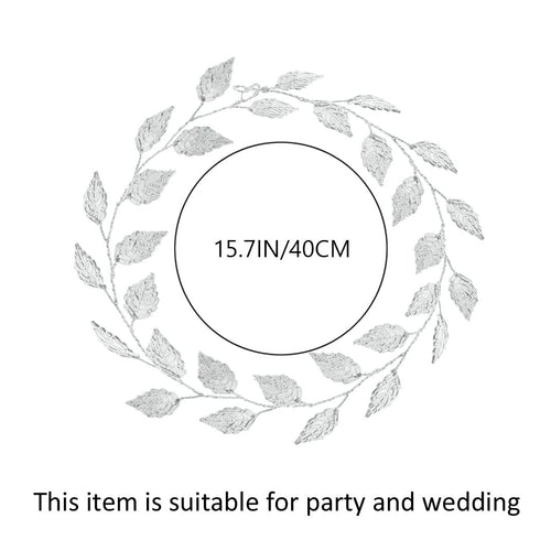 JAKAWIN Gold Hair Piece Leaf Bride Wedding Hair Vine, Bridal Accessories for Women and Girls HV179 (Silver)